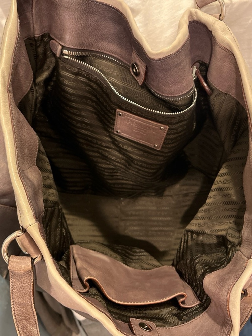 Vintage y2k Prada ombre Leather Tote Bag - Picture 5 of 5